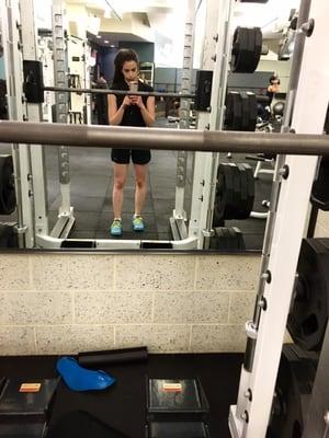 First ever gym selfie at the squat rack