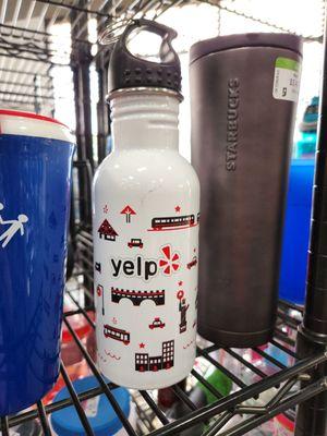 Yelping the Yelp swag found at Goodwill.