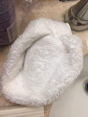 Washcloth with beard trimmings