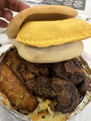 Oxtail meal & Spicy Beef Patty w/ Coco Bread  7-26-2024