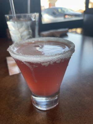 Raspberry lemon drop martini