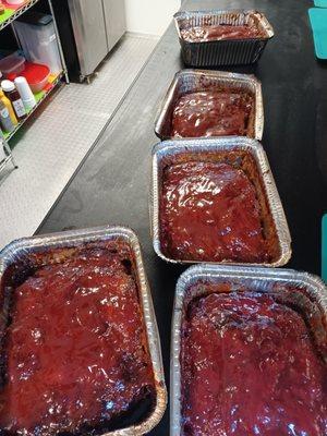 Smoked meatloaf from fresh beef