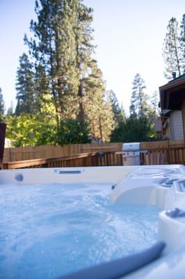 Now we get to enjoy regular dips in this wonderful hot tub and relax!