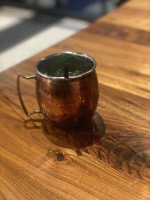 Peach Mint Whiskey Mule