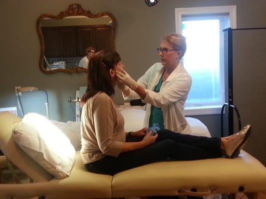 Dr. Hattier having an injectable demonstration for a group of lovely ladies :)