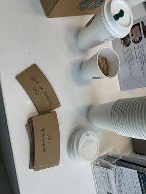 They had an event with free coffee for guests