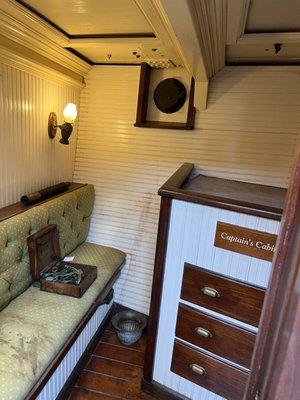 Captain's cabin inside the Elisa ship self guided tour