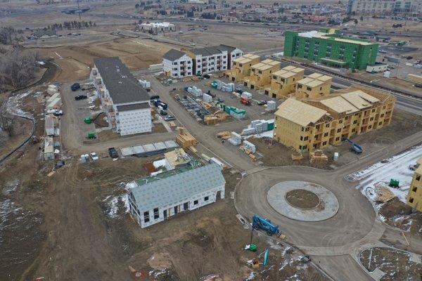 Depot at 20 Mile, Contracted by JVP. Roofing awarded to Skyline Contractors. Shingles, Metal, and TPO. (photo by JVP).