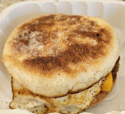 English Muffin sandwich with fried egg