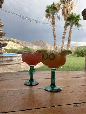 Prickly bear and a Hot Blood Orange margarita