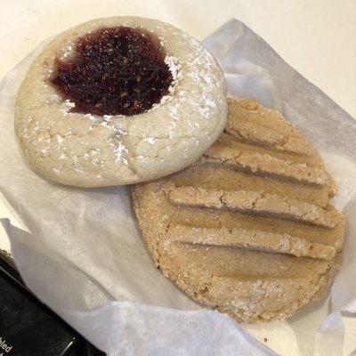 Raspberry Thumbprint & PB Cookie