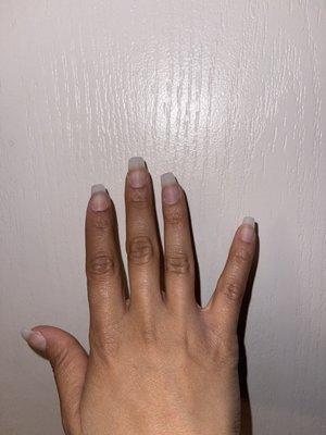 This is how my nails were shaped yall