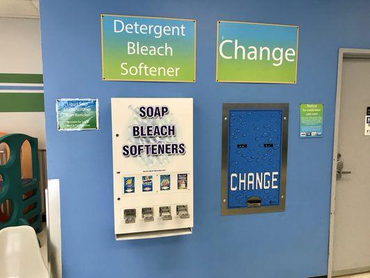 Soap center and change machine!