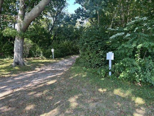 Entrance to the lighthouse trail