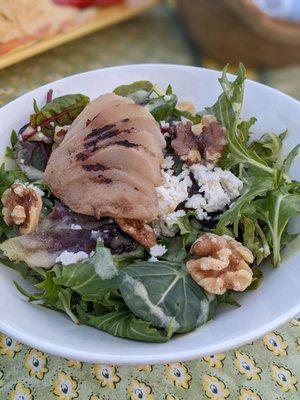 poached pear salad