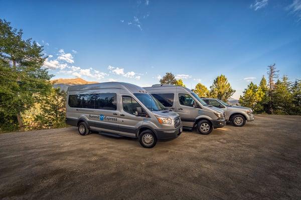 Summit Express has a fleet of luxurious vehicles for your airport shuttle to the Colorado Resorts