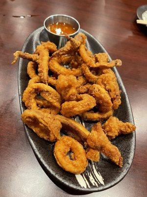 Fried calamari appetizer