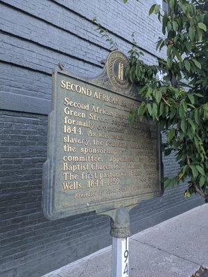 Second African Baptist Church Historical Marker, Louisville