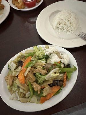 Mixed vegetables and tofu