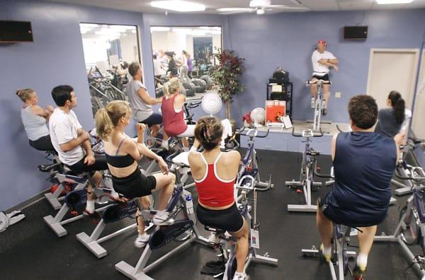 Just keep spinning, spinning, spinning in our Group Cycle class!