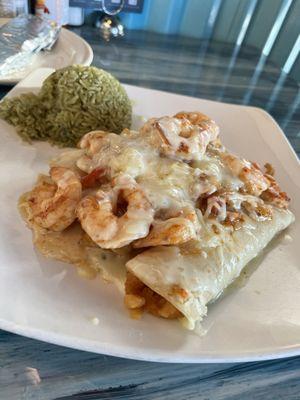 Shrimp enchiladas