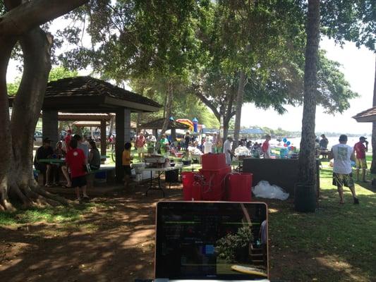 Lahaina Yacht Club's Opening Day @ Canoe Beach.  Over 300 people showed for this event