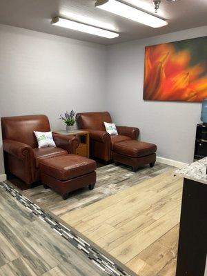 Lounge area for customers while they wait for services to be completed