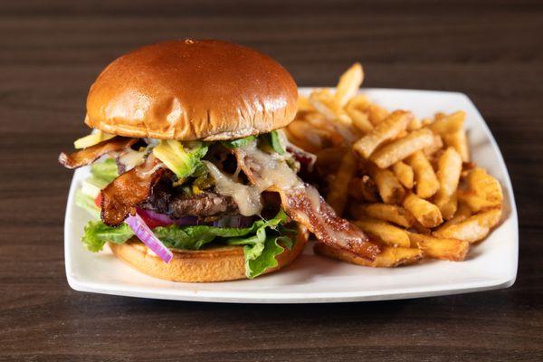 Our extensive menu features mouth-watering burgers, delicious wings, and classic bar favorites.