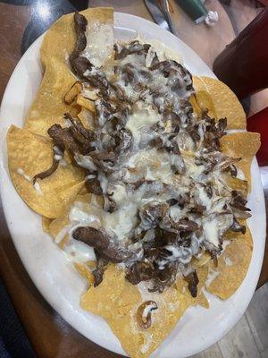 Beef fajita nachos