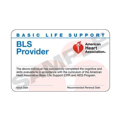 Blue Healthcare Training Centers offers weekly American Heart Association (AHA) certified Basic Life Support (BLS) classes!