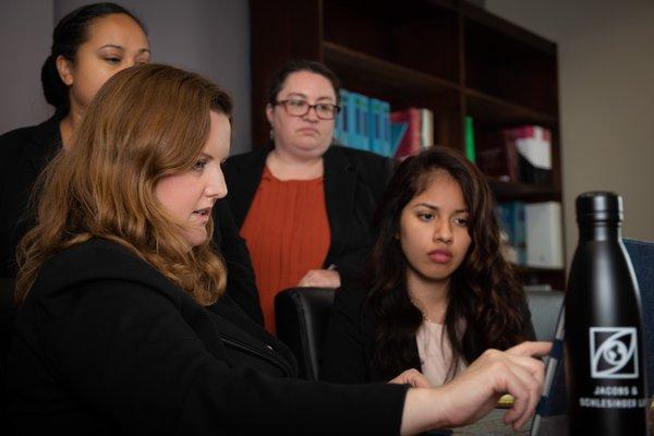 (L to R) Attorneys Ginger Jacobs, Maria Chavez, Katie Spero, and Ileana Soto