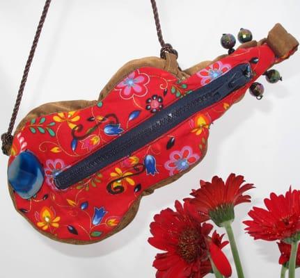 Hand made mini Violin Purse. Ladies love them as evening bags. Help your little girl love her violin with a violin themed gift.