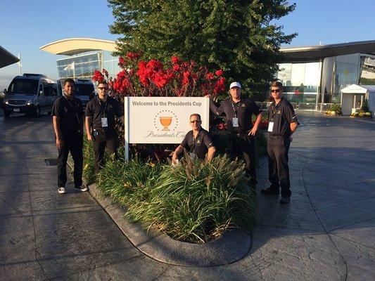 Elite Parking Systems Group team servicing The Presidents Cup (PGA Tour)