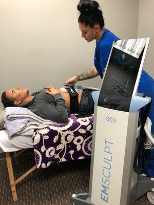 Emsculpt Is the only procedure to help both woman and men build muscle and burn fat.