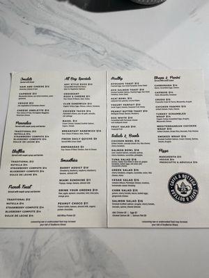 Food menu