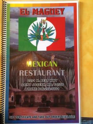 Menu cover