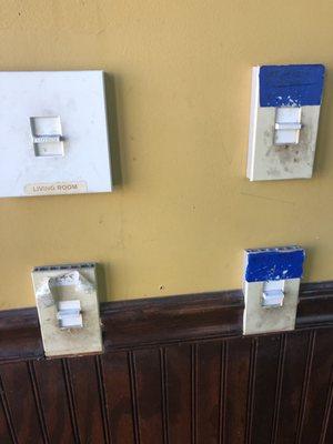 These disgusting light switches were the first thing we saw.