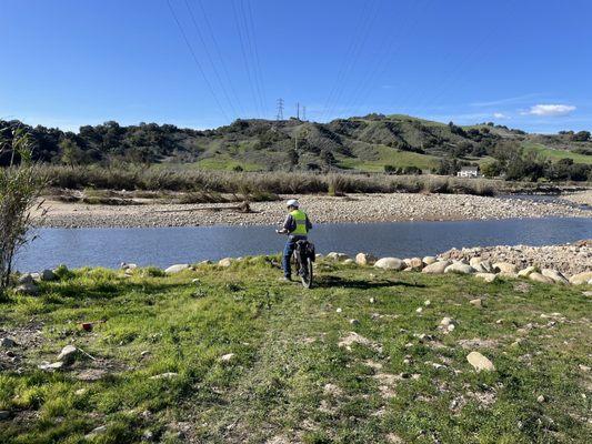 On the Ventura River Bike Trail just east of Foster Park