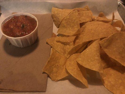 Chips and red salsa