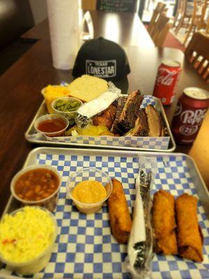 Rib,brisket, sausage plate!!!