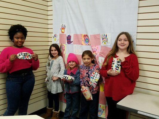 Kids sewing class completed a zippered pencil pouch!