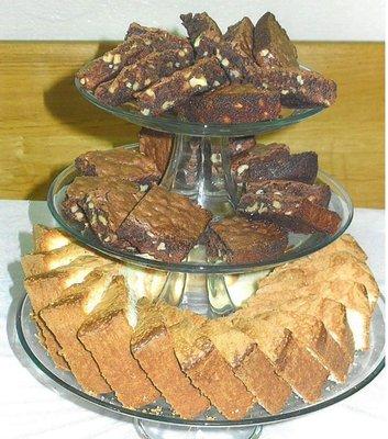 Vanilla Rum Pound Cake & Walnut Brownies