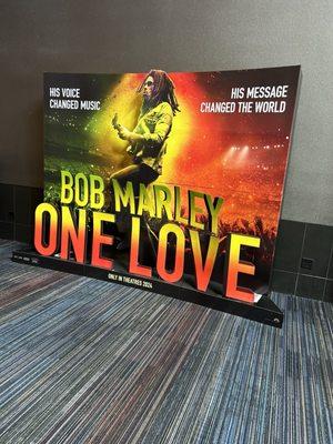 The movie about Icon Bob Marley was excellent. Seating was excellent! I enjoyed the Pepsi too or Coke-whatever