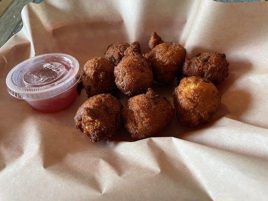 Grumble.  Grumble.  Moan. Cold Hushpuppies SUCK!