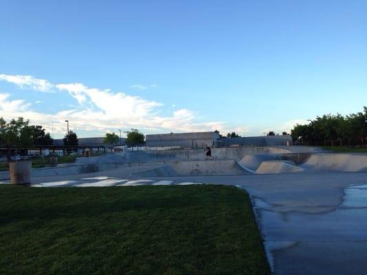 It's an amazing skate park that is too wet in the early morning