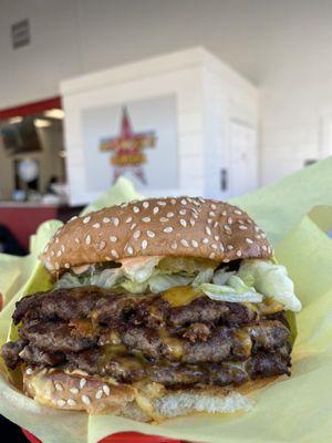 Juicy Triple Cheeseburger!