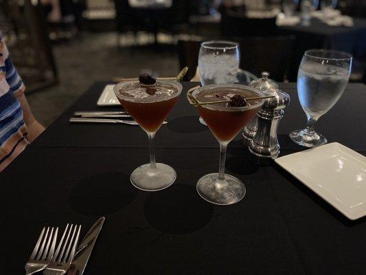 Barrel aged manhattans.