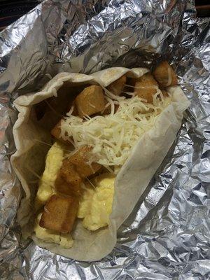 Potato Egg & Cheese Breakfast Taco