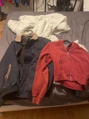 Red brandy jacket $1 & cutter and buck jacket $1