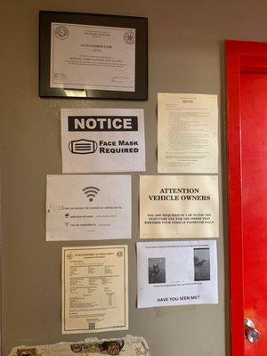 Their notices and certificates.